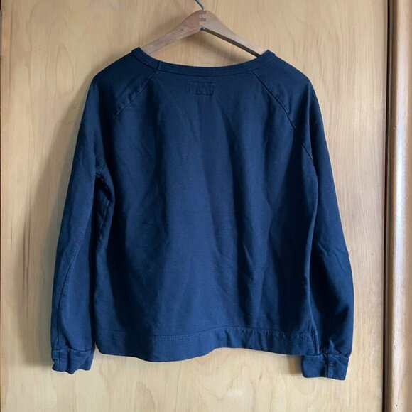 American Giant Women's Sweatshirt French Terry Crew Pullover USA Black Small - Picture 3 of 9